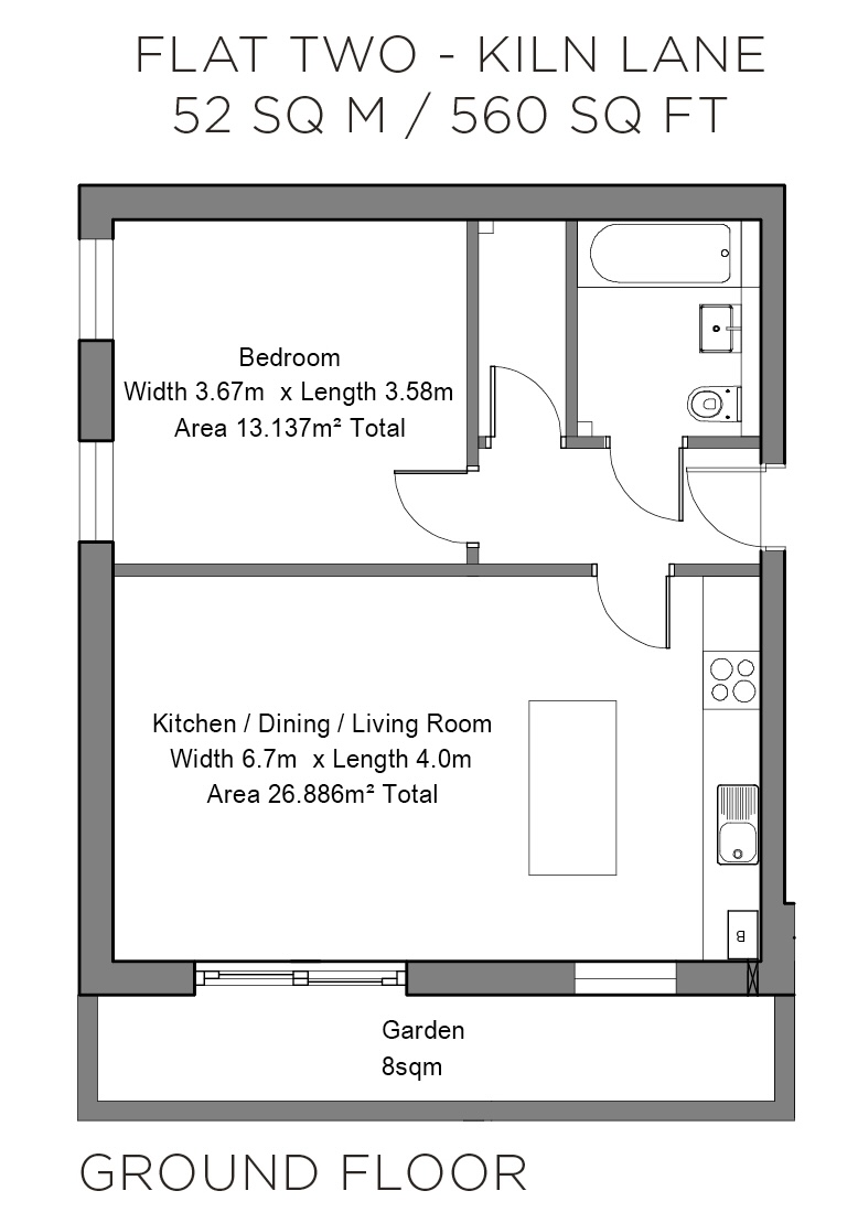 Flat 2 Kiln Lane Floor Plan Flat 2 Kiln Lane Floor Plan